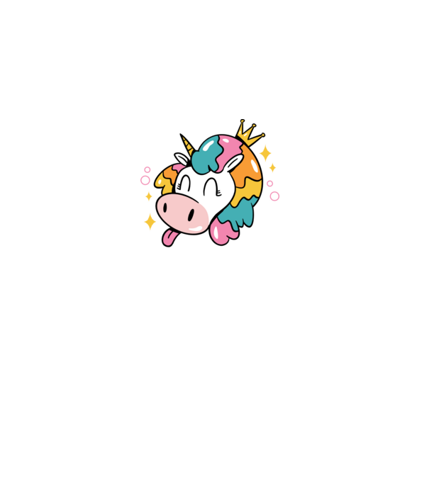 Birthday Princess Unicorn model negru pe tricou