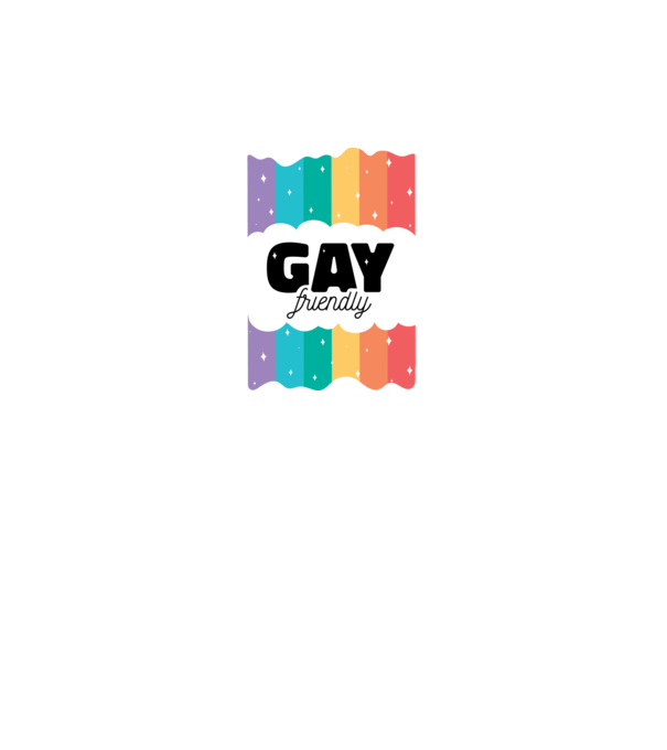 Gay friendly model negru pe tricou