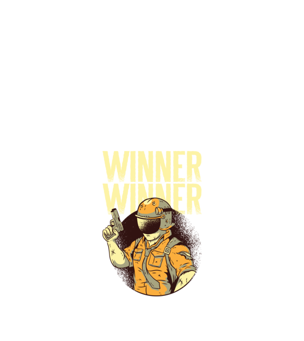 Winner Winner Chicken Dinner PUBG tricou model negru pe tricou