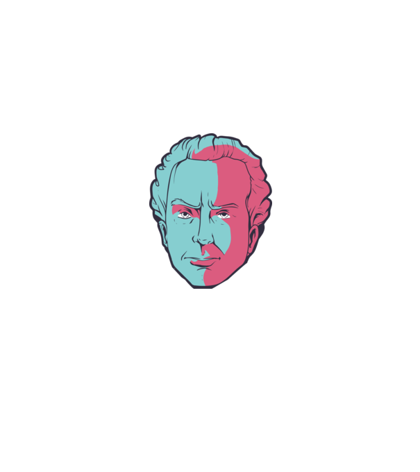 Immanuel Kant model albastru închis pe tricou