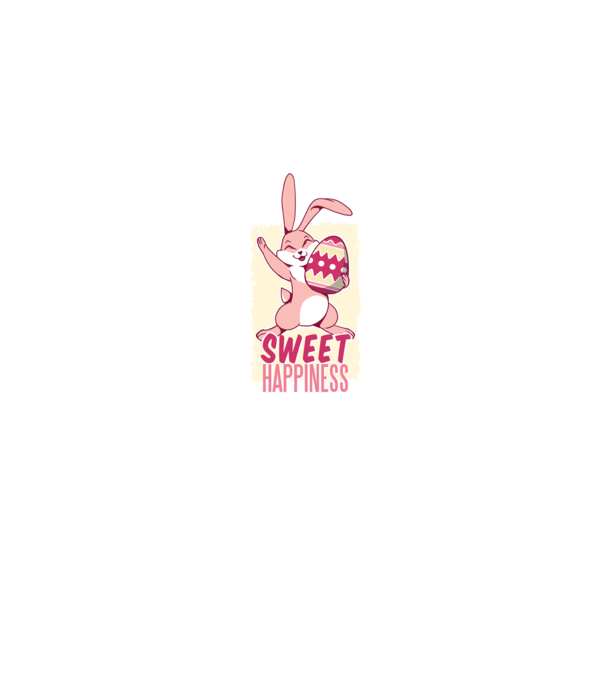 Sweet Happiness pentru Paște tricou cu iepuraș model albastru jeanși pe tricou