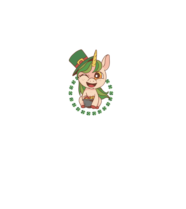 St Patrick Unicorn model albastru închis pe tricou