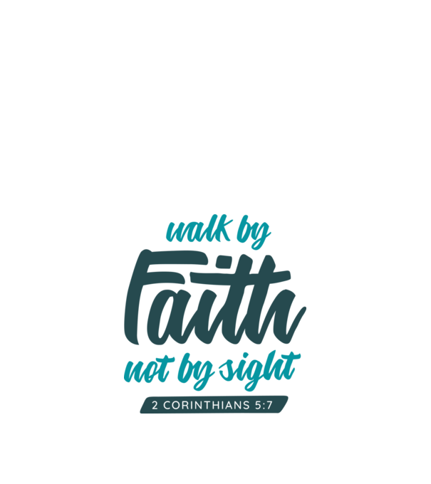 Walk by faith - Religie model alb pe tricou