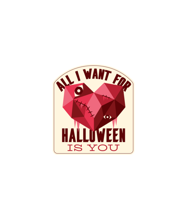All I want for Halloween is You model alb pe tricou