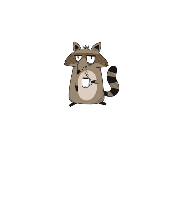 Raton cu cafea model roz pe tricou