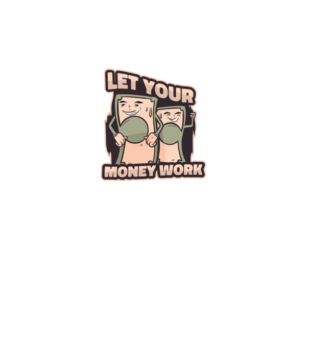 Let your money work model roșu pe tricou
