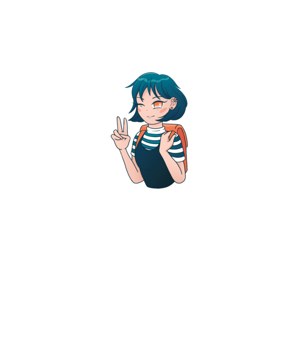 Anime fată model alb pe tricou