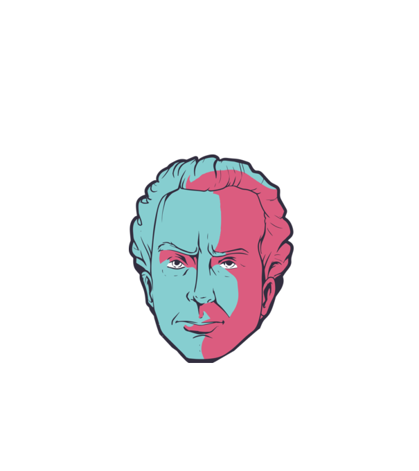 Immanuel Kant model negru pe tricou
