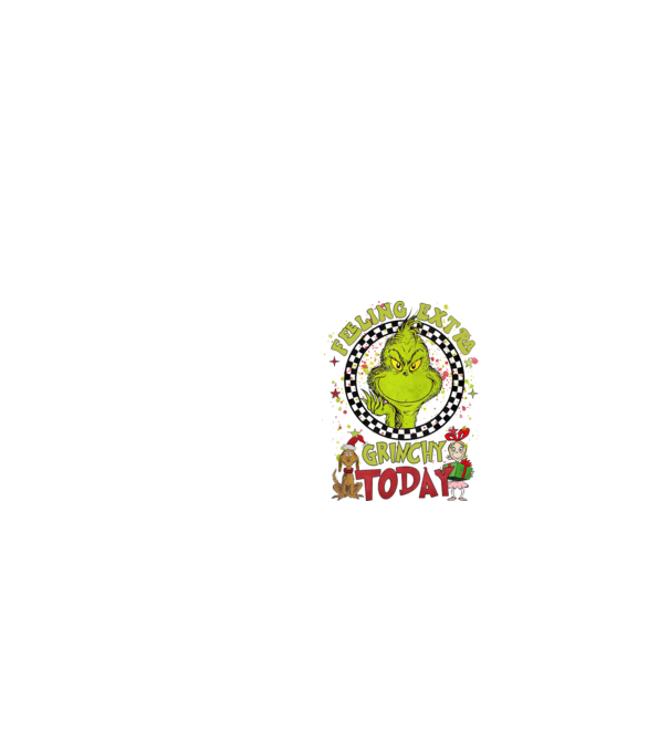 Feeling extra Grinchy today - Grinch model alb pe tricou