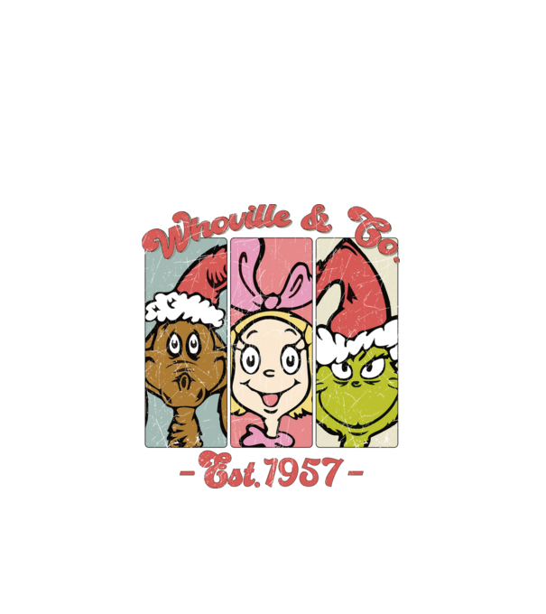 Whoville & Co. - Grinch model alb pe tricou