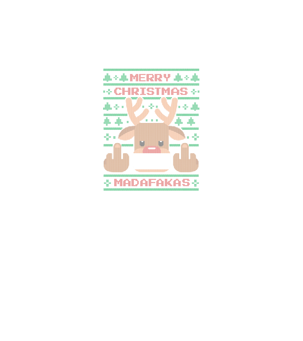 Merry Christmas Madafakas model negru pe tricou