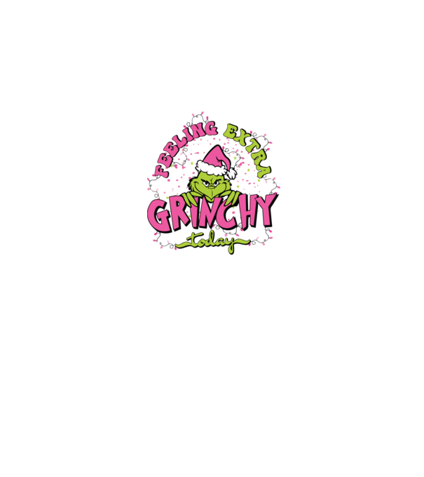 Feeling extra Grinchy today model negru pe tricou