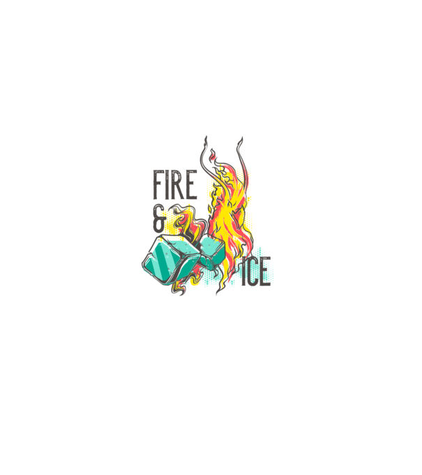 Fire and Ice model albastru deschis pe tricou