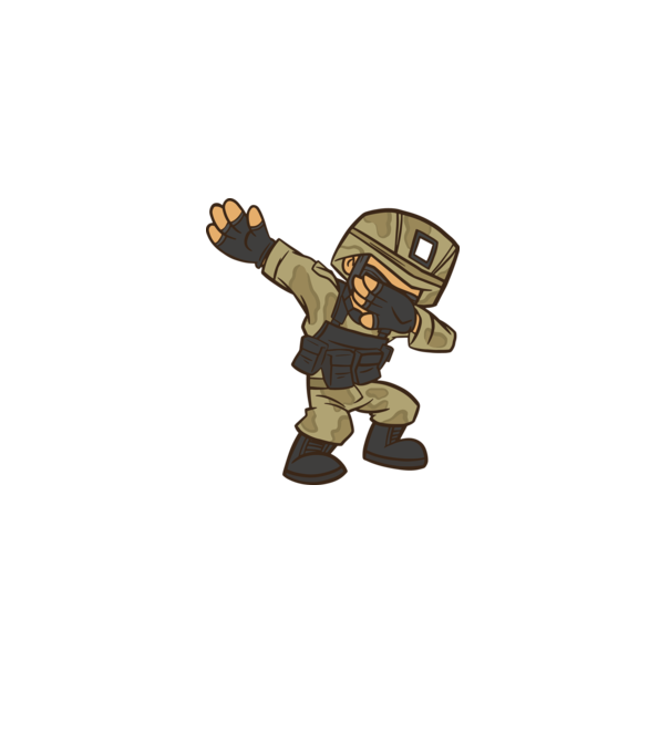 Soldat DAB model verde pe tricou
