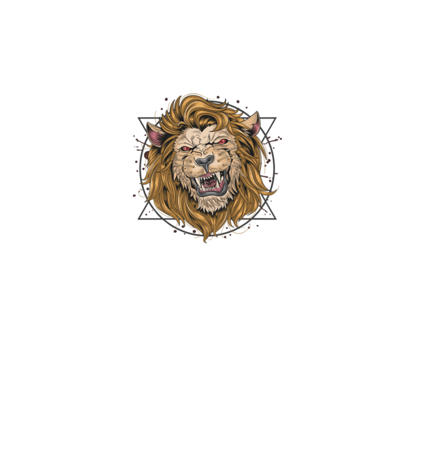 angry lion model turcoaz pe tricou