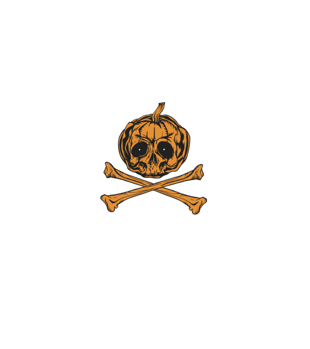 Dovleac craniu Halloween model negru pe tricou