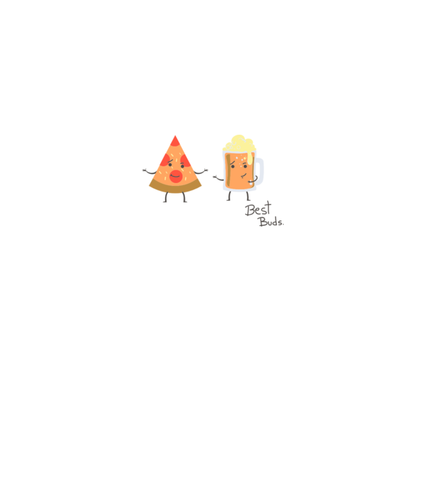 Best Buds - Pizza + Beer model mentă pe tricou