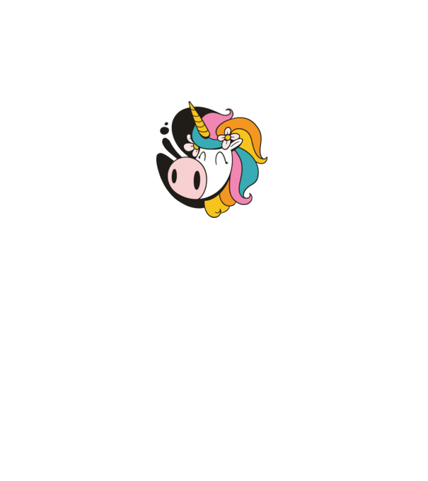Unicorn drăguț model alb pe tricou