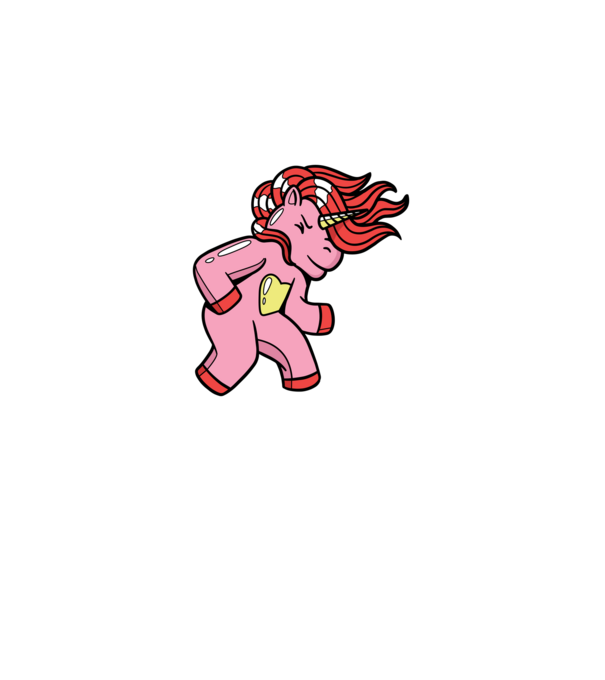 Unicorn model negru pe tricou