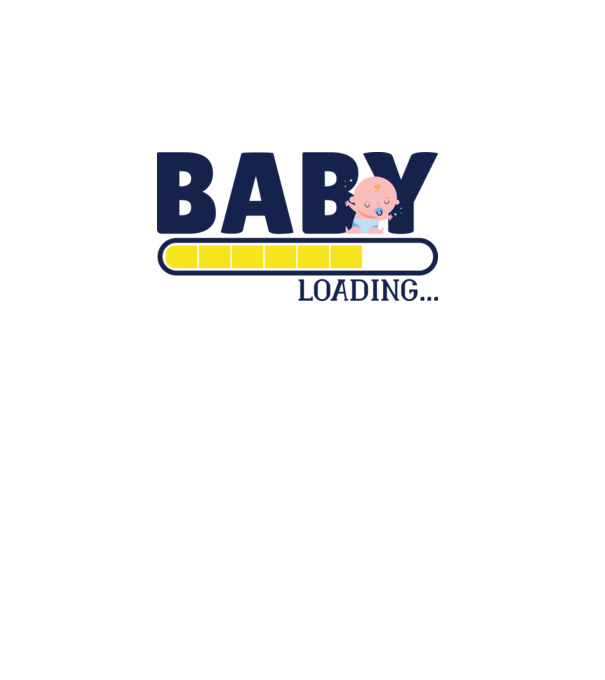 Baby is loading - tricou amuzant pentru mămici model alb pe tricou