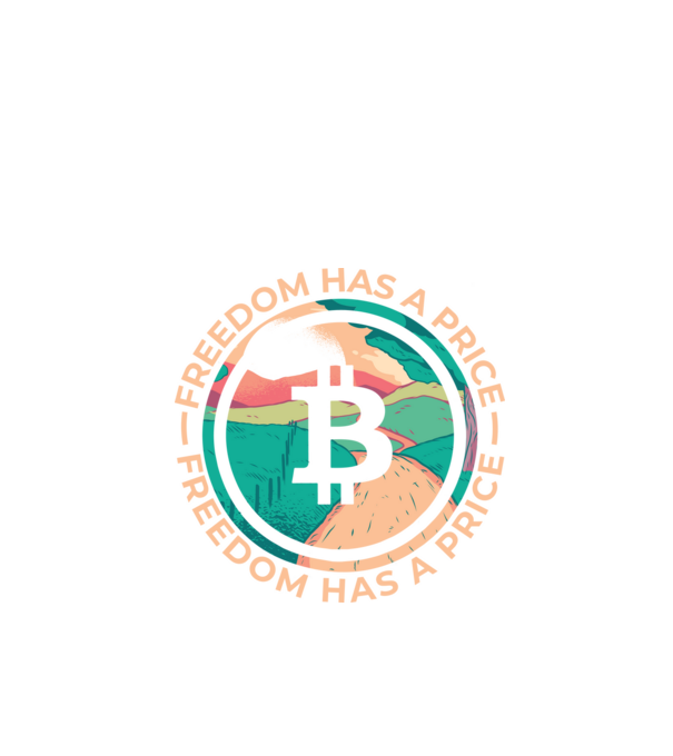 Libertatea are preț Bitcoin model negru pe tricou