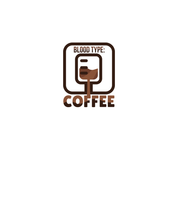 Grupa mea de sânge este cafeaua model alb pe tricou