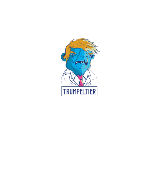 Trumpeltier monstru Trump model alb pe tricou