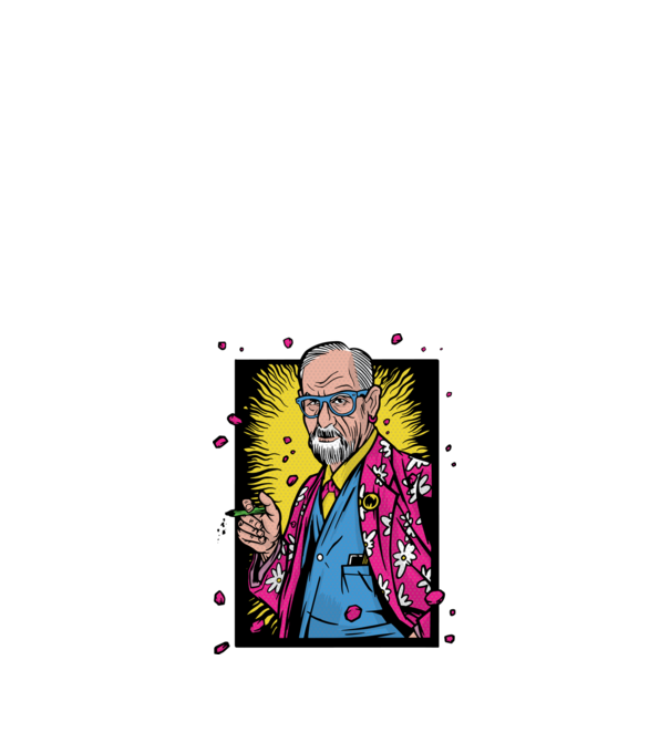 Sigmund Freud Filozof model alb pe tricou