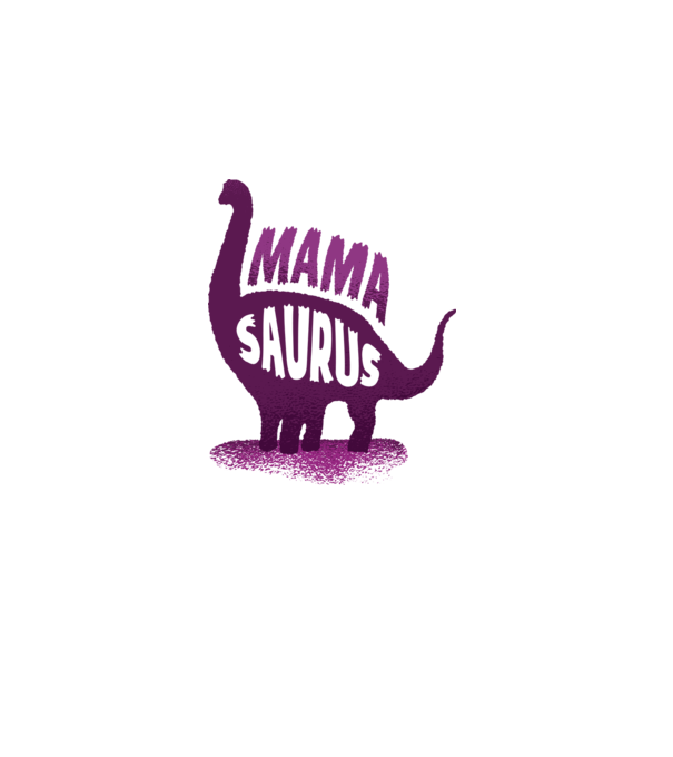 Mamasaurus model alb pe tricou