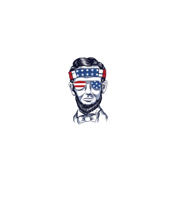 Lincoln USA model albastru deschis pe tricou