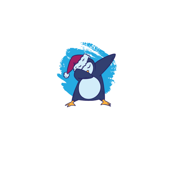 Pinguin DAB model alb pe tricou