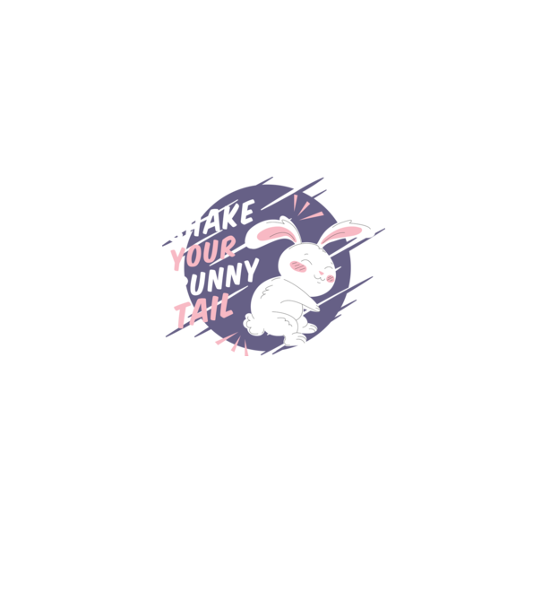 Shake your bunny tail model albastru jeanși pe tricou