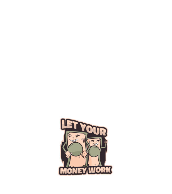 Let your money work model negru pe tricou