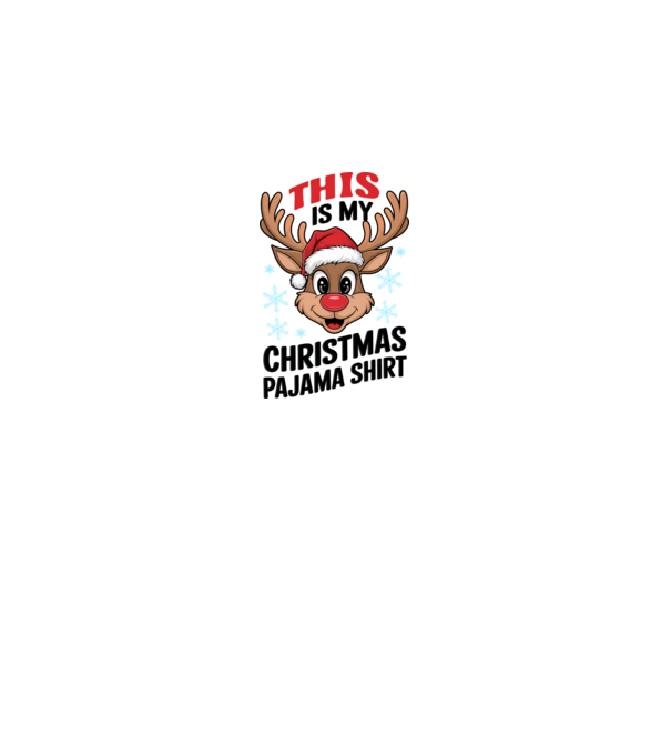 Christmas Pajama Reindeer Alb model alb pe tricou