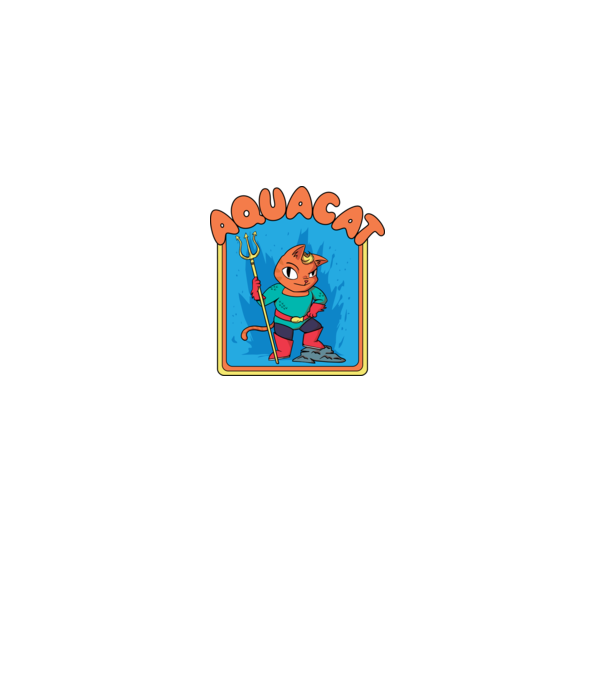 Aquacat model gri pe tricou