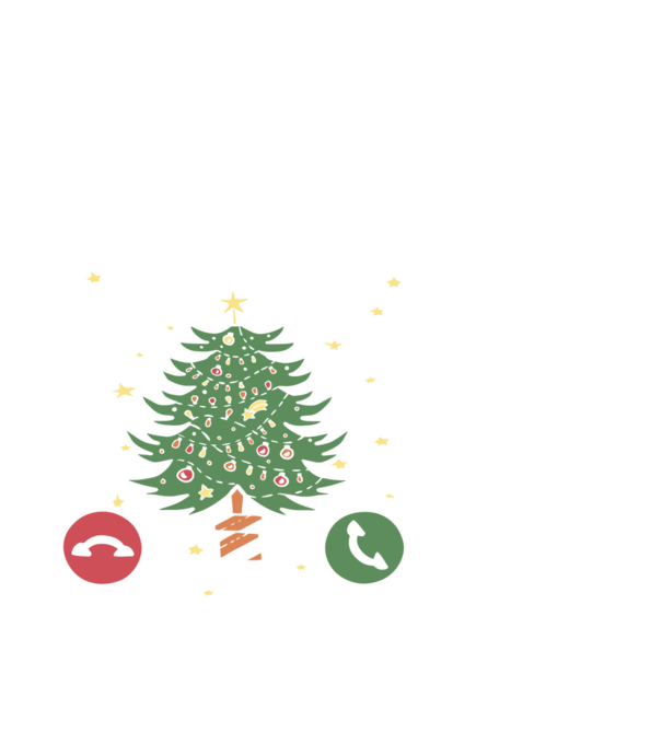 Christmas is calling model alb pe tricou