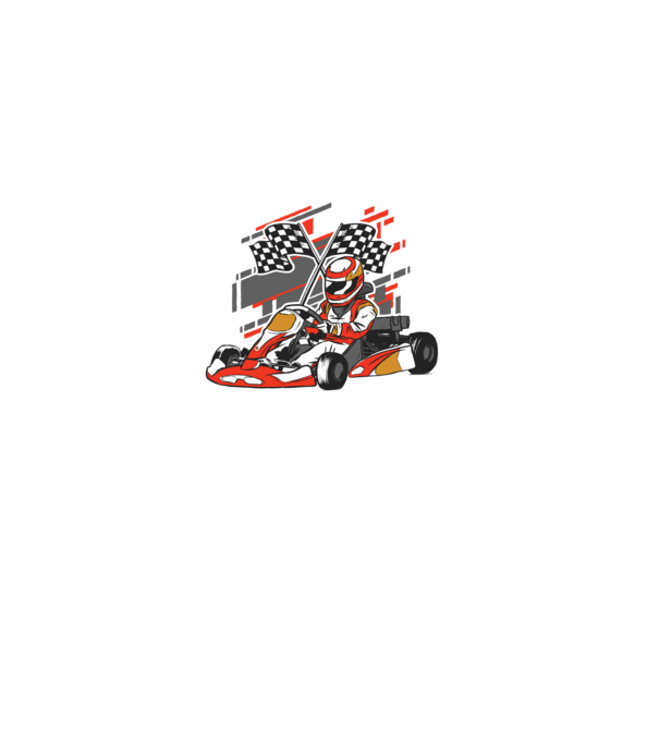 Gokart model negru pe tricou