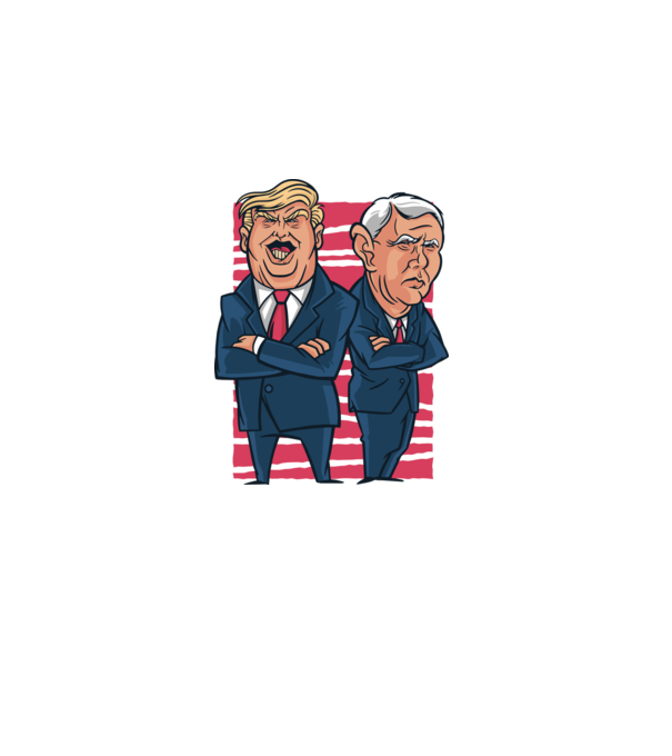 Trump Pence USA model alb pe tricou