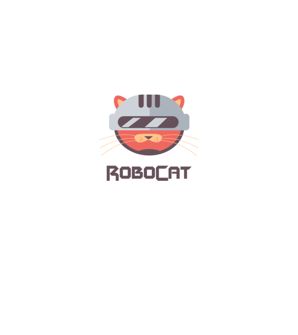 Robocat model negru pe tricou