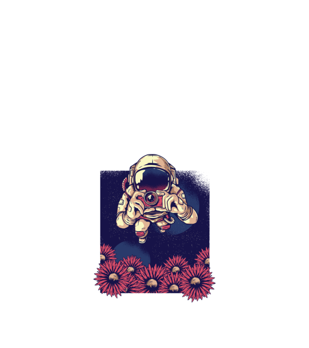 Astronaut Fotograf model negru pe tricou