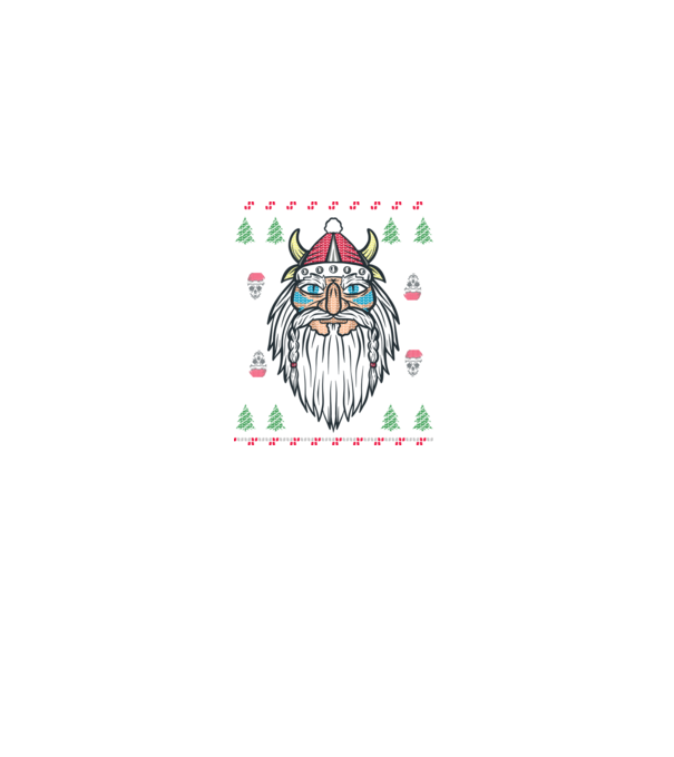 Moș Crăciun viking Pulover urât model negru pe tricou