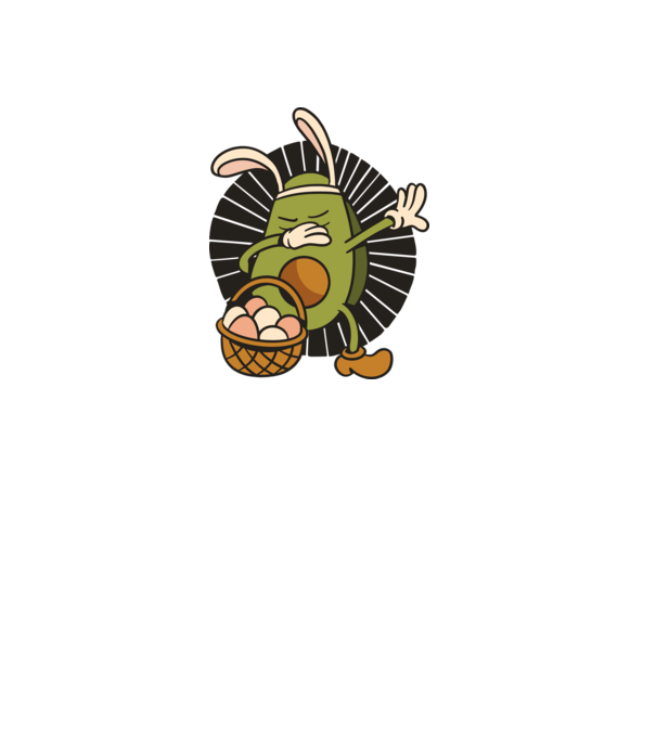 Avocado de Paște DAB model alb pe tricou