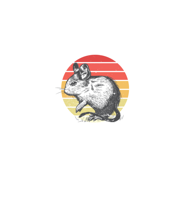 Retro Degu model negru pe tricou