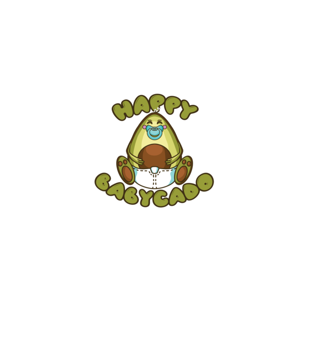 Avocado bebe model verde pe tricou