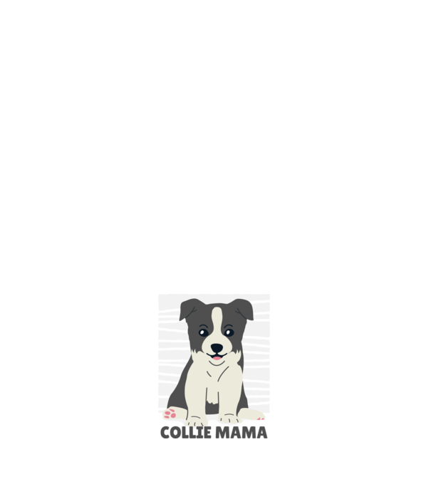 Border Collie Mamă model albastru închis pe tricou