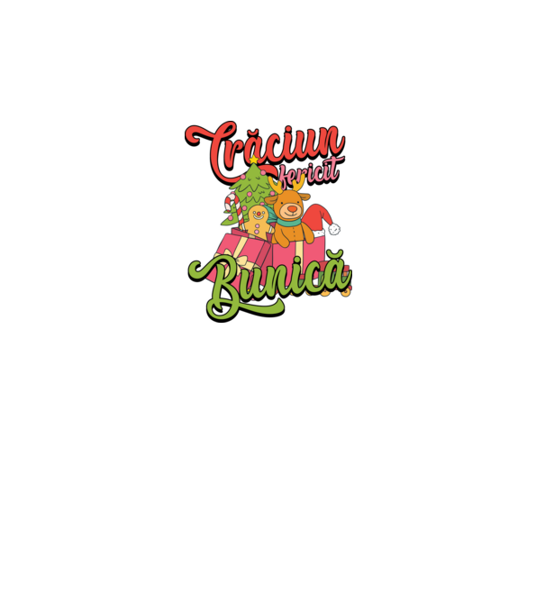 CRĂCIUN FERICIT BUNICĂ model turcoaz pe tricou