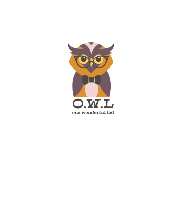 OWL - One wonderful Lad model alb pe tricou