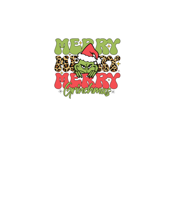 Merry Grinchmas model alb pe tricou