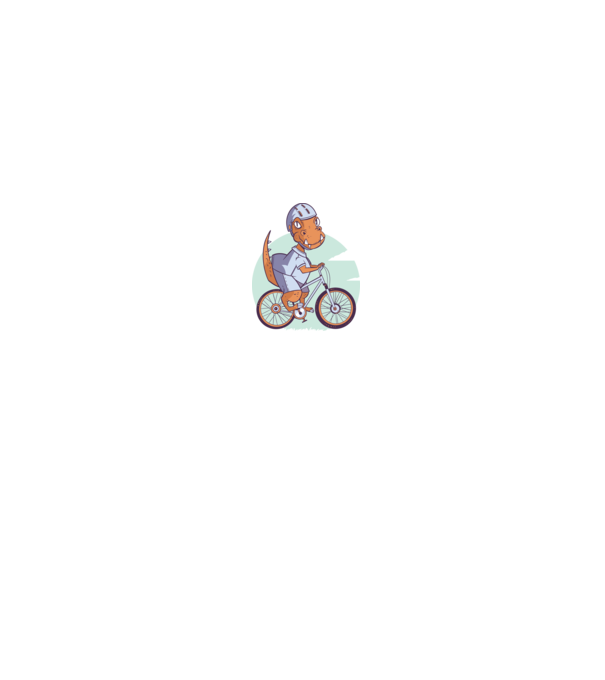 Dinozaur de T-Rex cu bicicletă model gri pe tricou