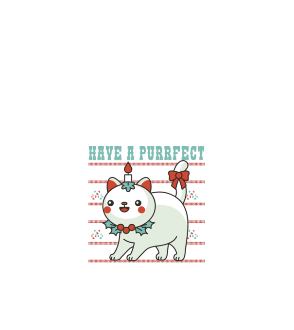 Have a Purrfect Christmas model negru pe tricou